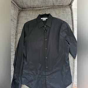 Zara Black Dress Shirt, size large - super slim